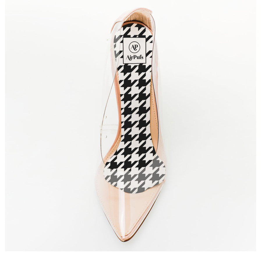 Classic Houndstooth Airpufs Air Pufs High Heel Insoles | Walk On Clouds 